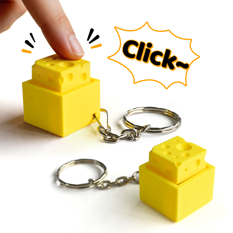 3D Printing Model Free - 3D Printed Cheesy Key Fidget Clicker