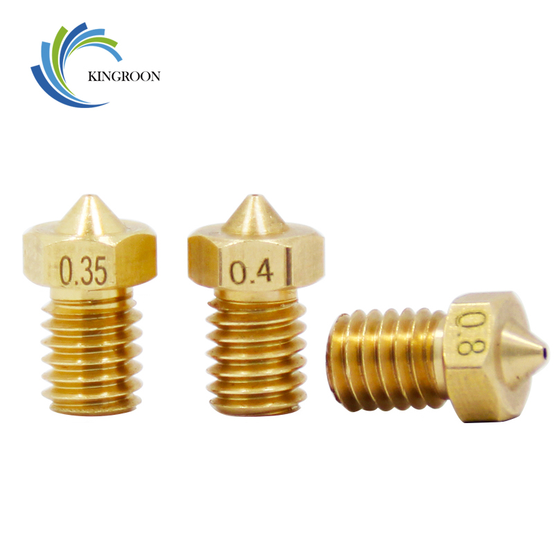 3D Printer Nozzle Brass - 5pcs/lot V5 V6 Nozzle 0.2 0.25