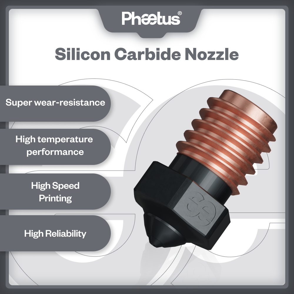 3D Printer Hotend Kit - Phaetus Silicon Carbide V6 Nozzle Durable