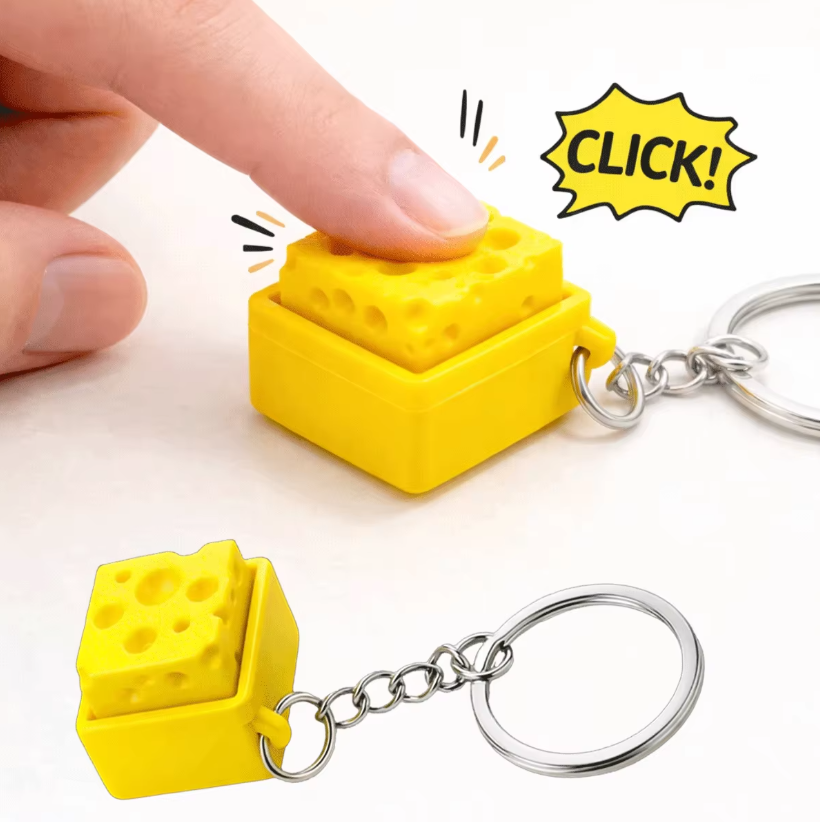 3D Printing Objects - 3D Printed Mini Cheese Keyboard Clicker