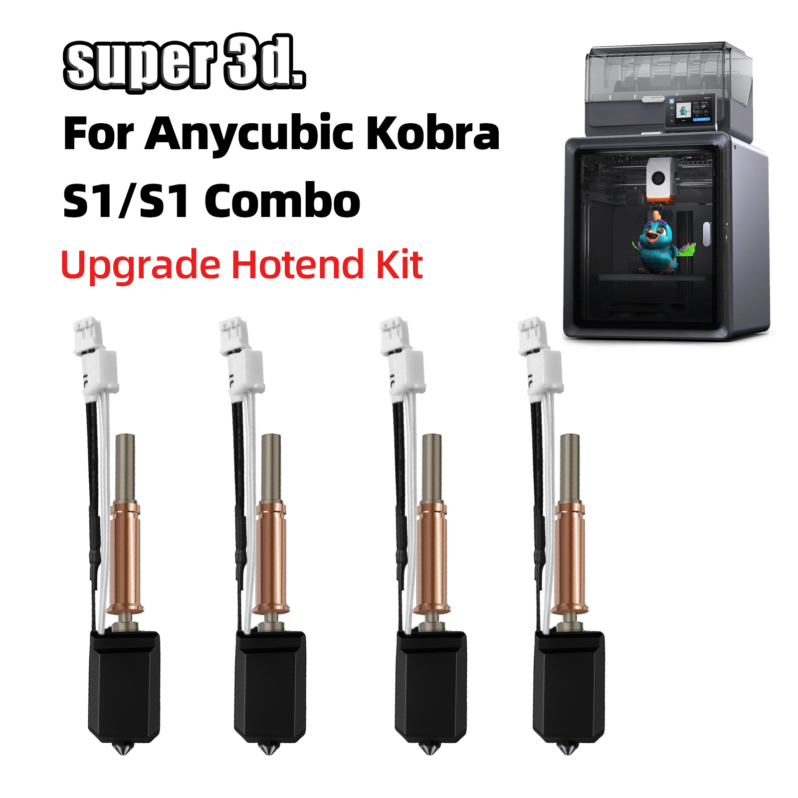 Nozzle 0.4Mm Hardened - For Anycubic Kobra S1 Hotend Kobra