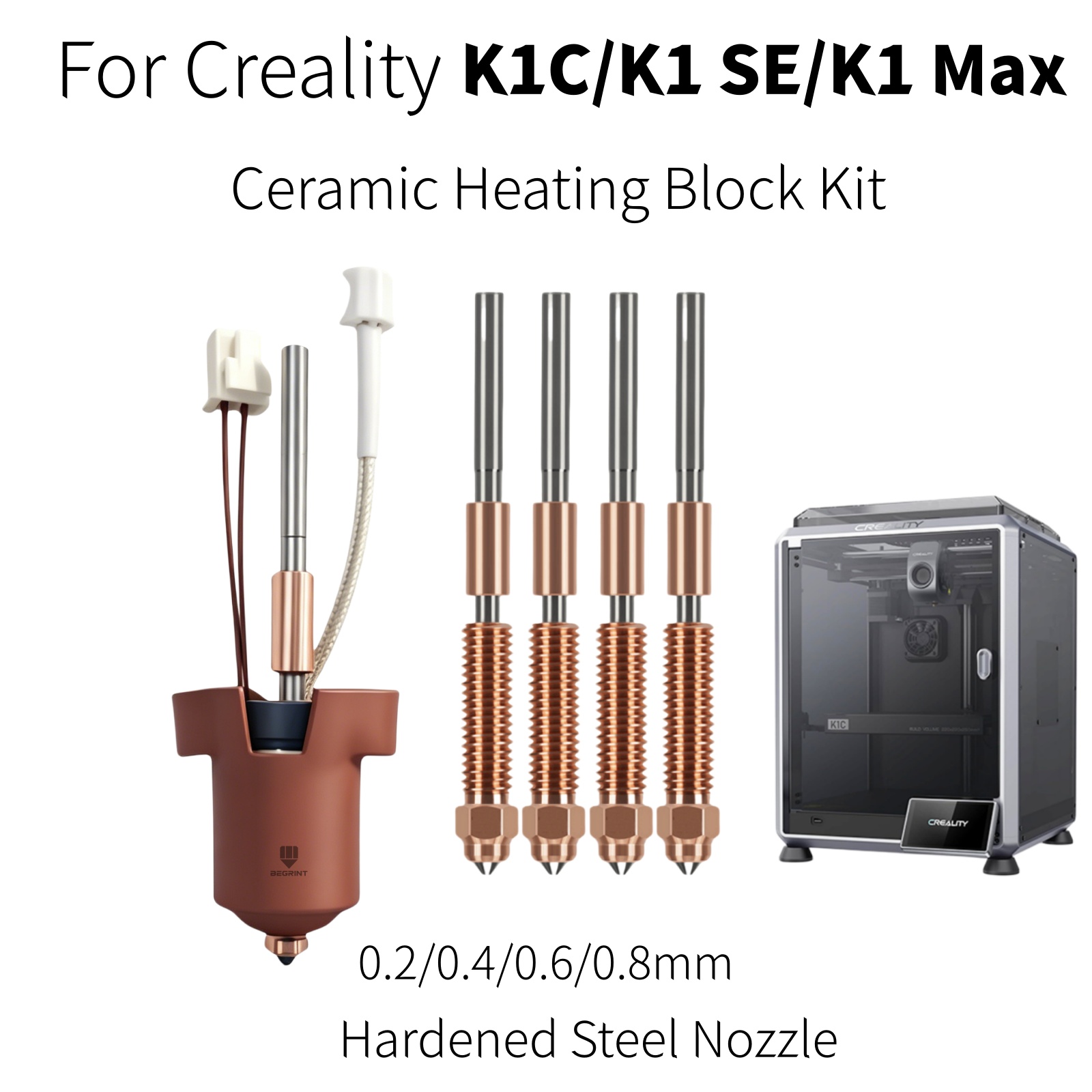 3D Printer Hotend Kit - For Creality K1C K1 MAX Hotend