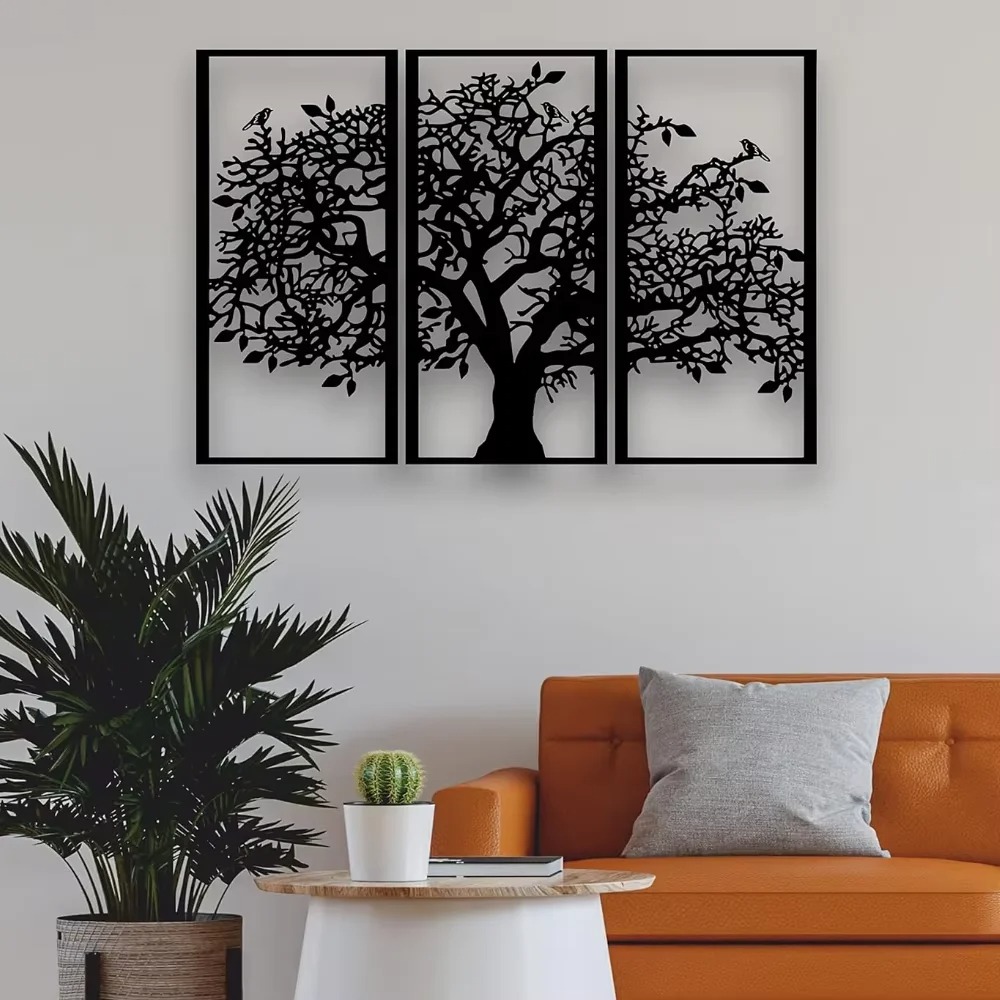 3D Printing Objects - 3Pcs Family Tree Metal Wall Decor