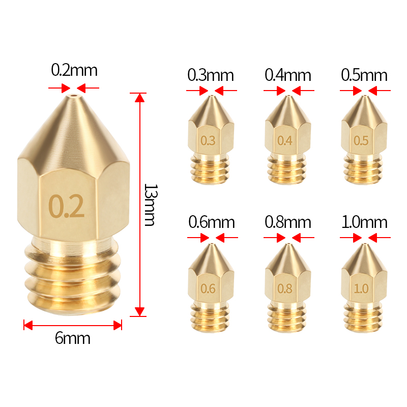 MK8 Brass Nozzle 0.2/0.3/0.35/ - 3D Printing Ender ulasan dan harga