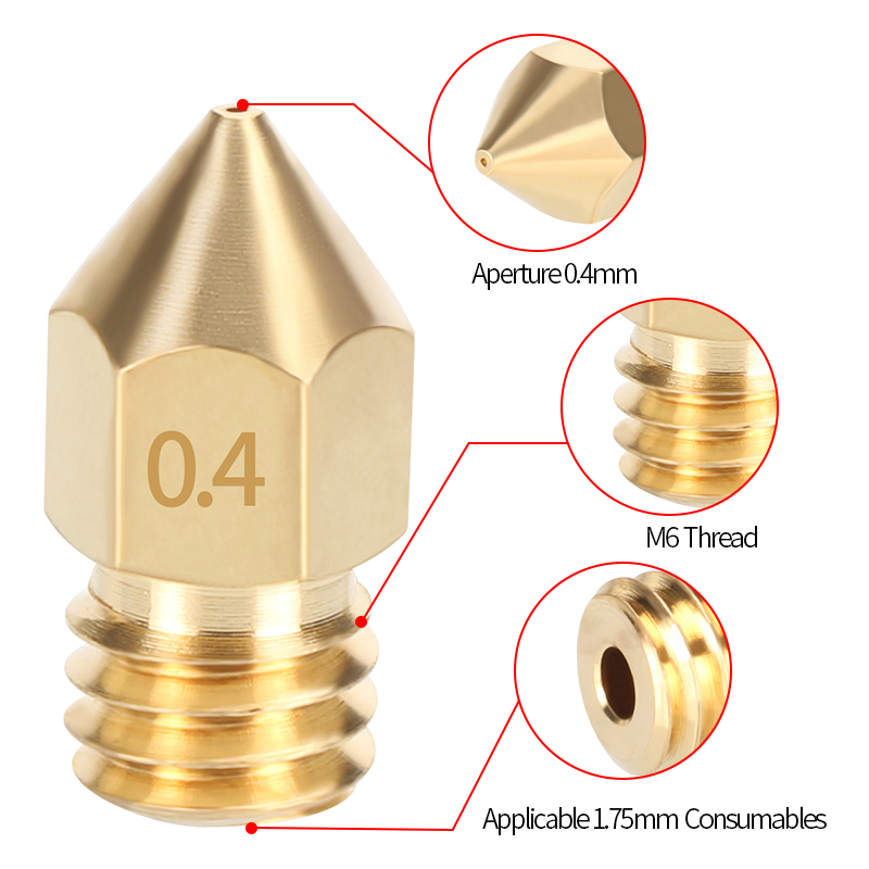 MK8 Brass Nozzle 0.2/0.3/0.35/ - 3D Printing Ender ulasan dan harga