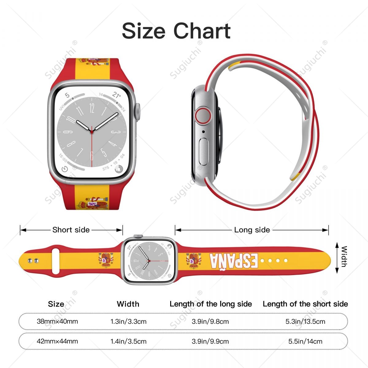 Unisex Spain Flag 3D Printing  - 3D Printing Watch ulasan dan harga