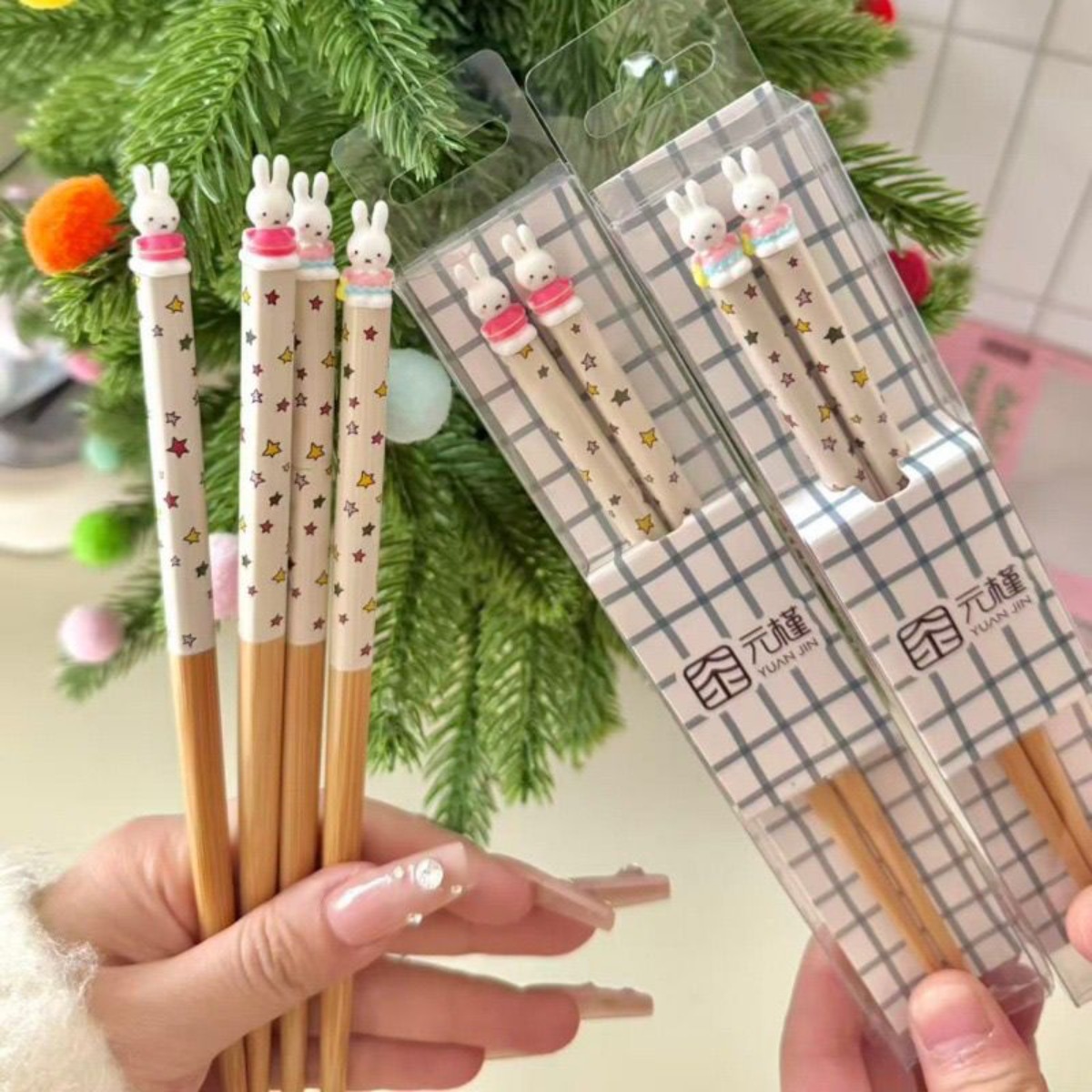 Kawaii Miffy Rabbit Chopsticks - 3D Printing Bambu ulasan dan harga