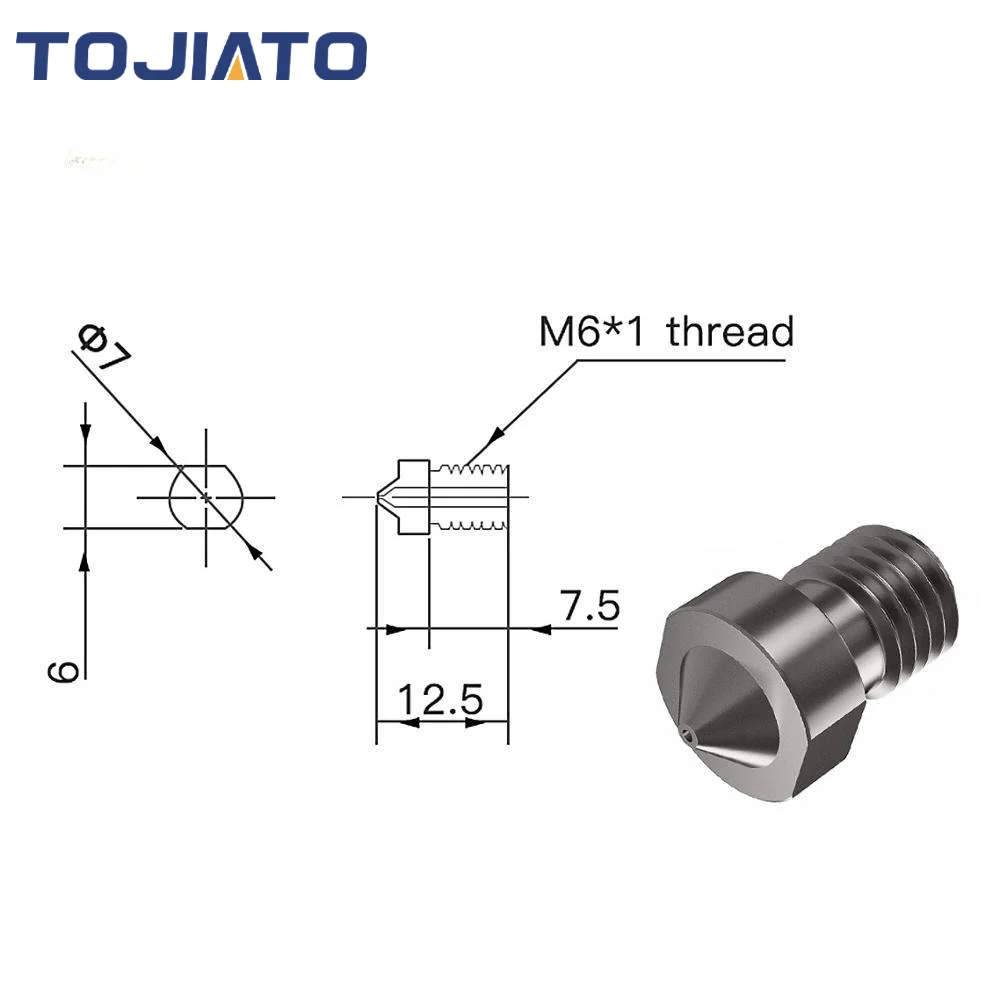 2pcs E3D V6 Hardened Steel Noz - 3D Printer Nozzle Brass ulasan dan harga