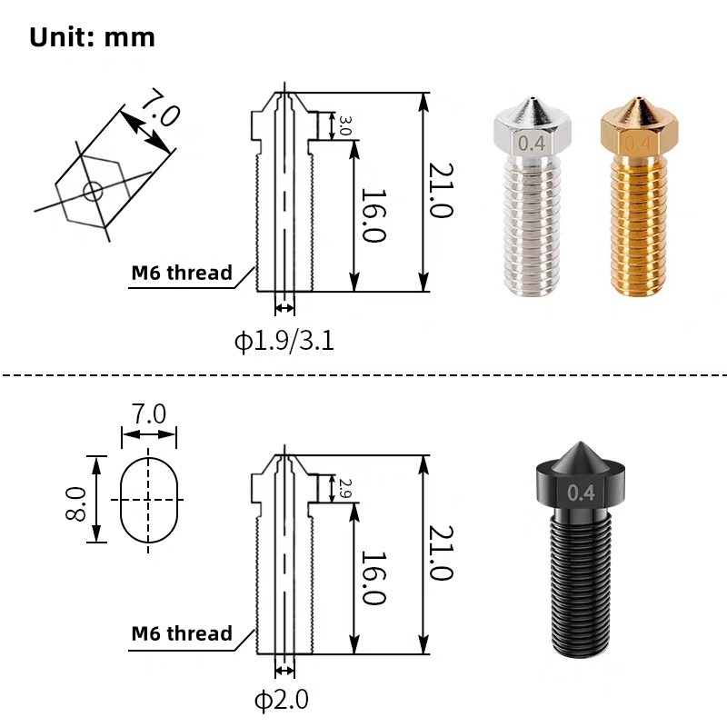 Volcano Nozzle For Artillery S - 3D Printer Nozzle Brass ulasan dan harga