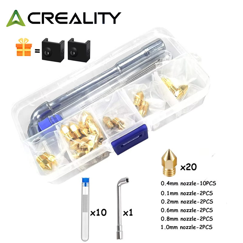 CREALITY 20 Pcs MK8 Brass Nozz - 3D Printing Creality ulasan dan harga