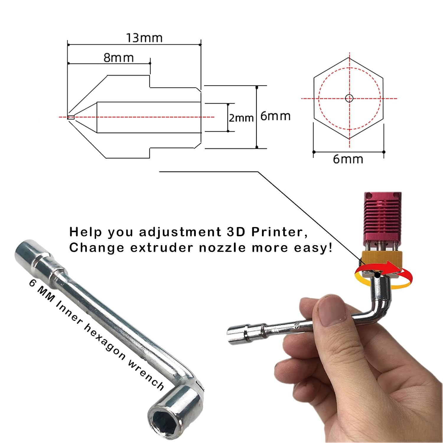 CREALITY 20 Pcs MK8 Brass Nozz - 3D Printing Creality ulasan dan harga