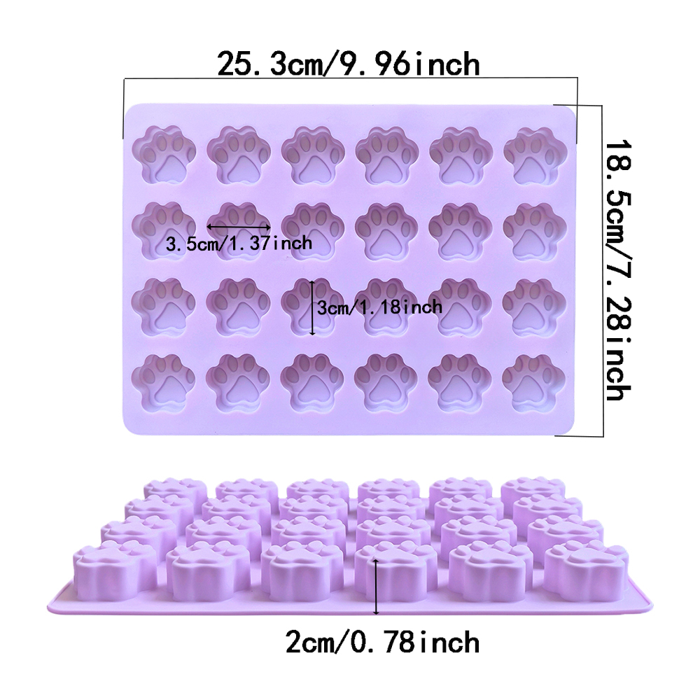 1pc 24 hole cat paw shaped cho - 3D Printing Model Free ulasan dan harga