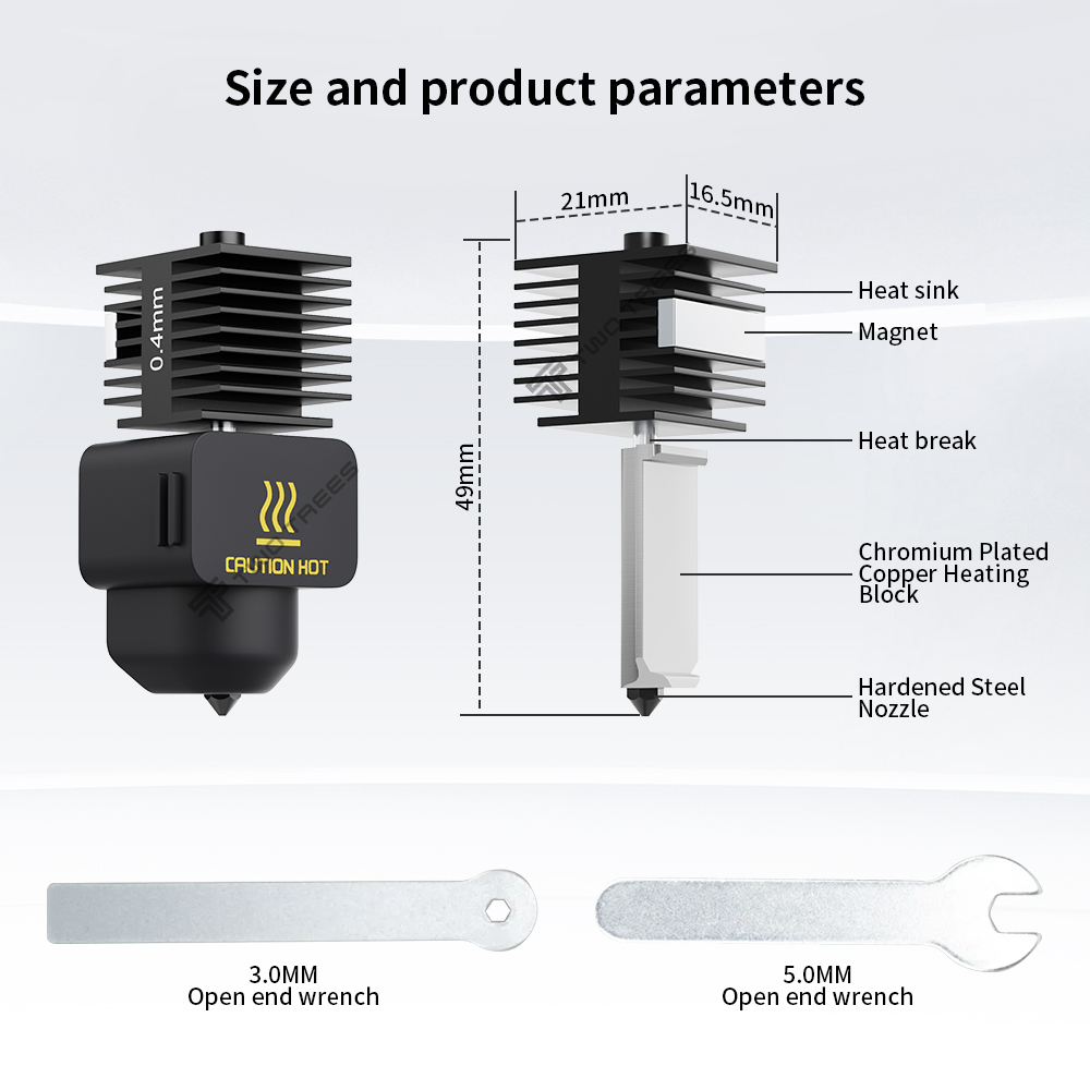 Upgrade Hotend Kit for Bambu L - Nozzle 0.4Mm Hardened ulasan dan harga