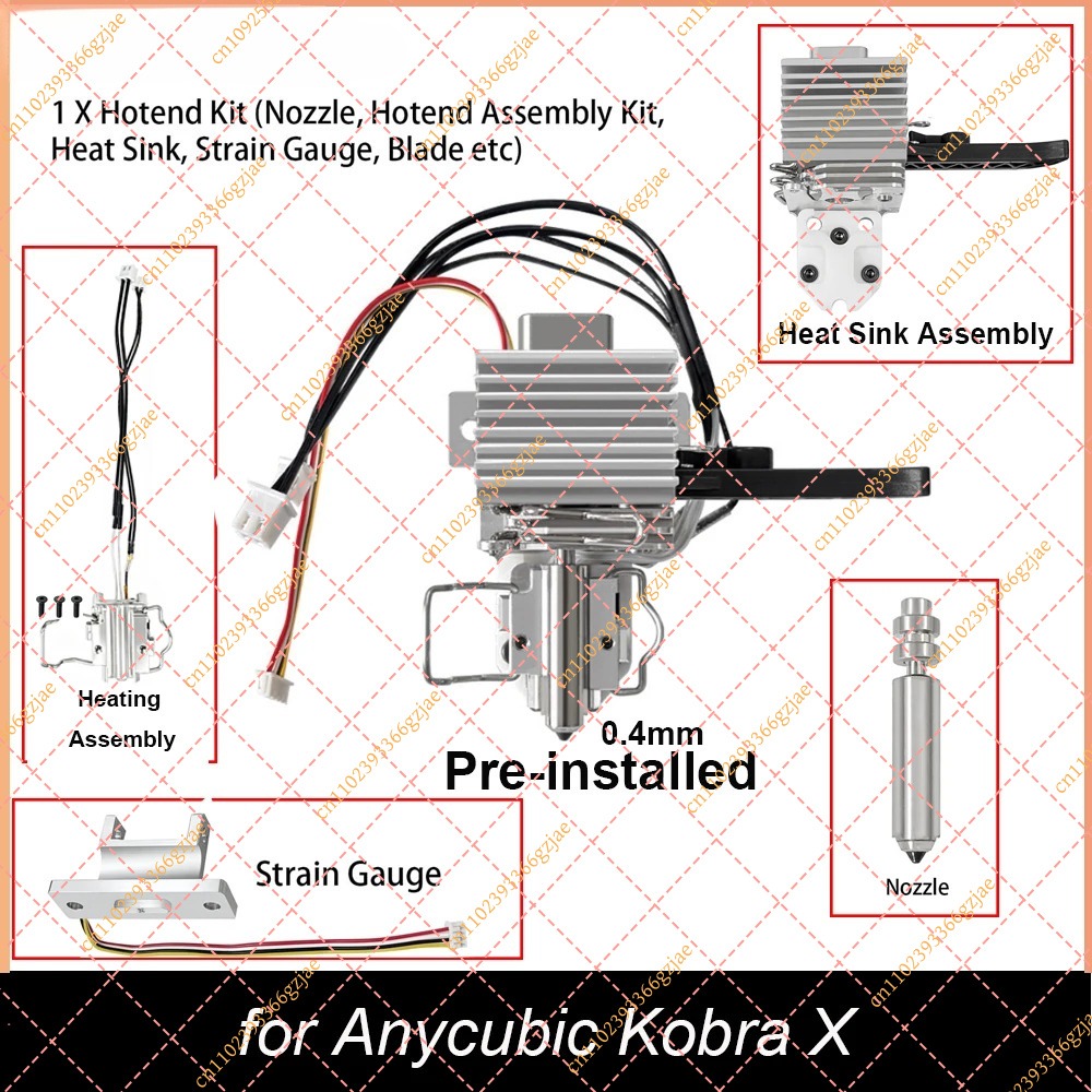 0.4mm Pre-Installed Hotend Kit - 3D Printer Hotend Kit ulasan dan harga