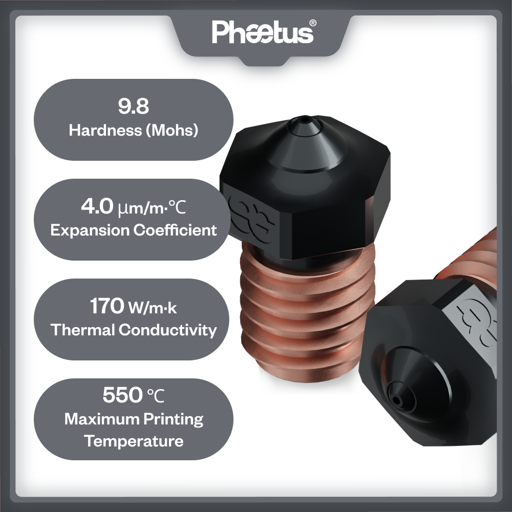 Phaetus Silicon Carbide V6 Noz - 3D Printer Hotend Kit ulasan dan harga