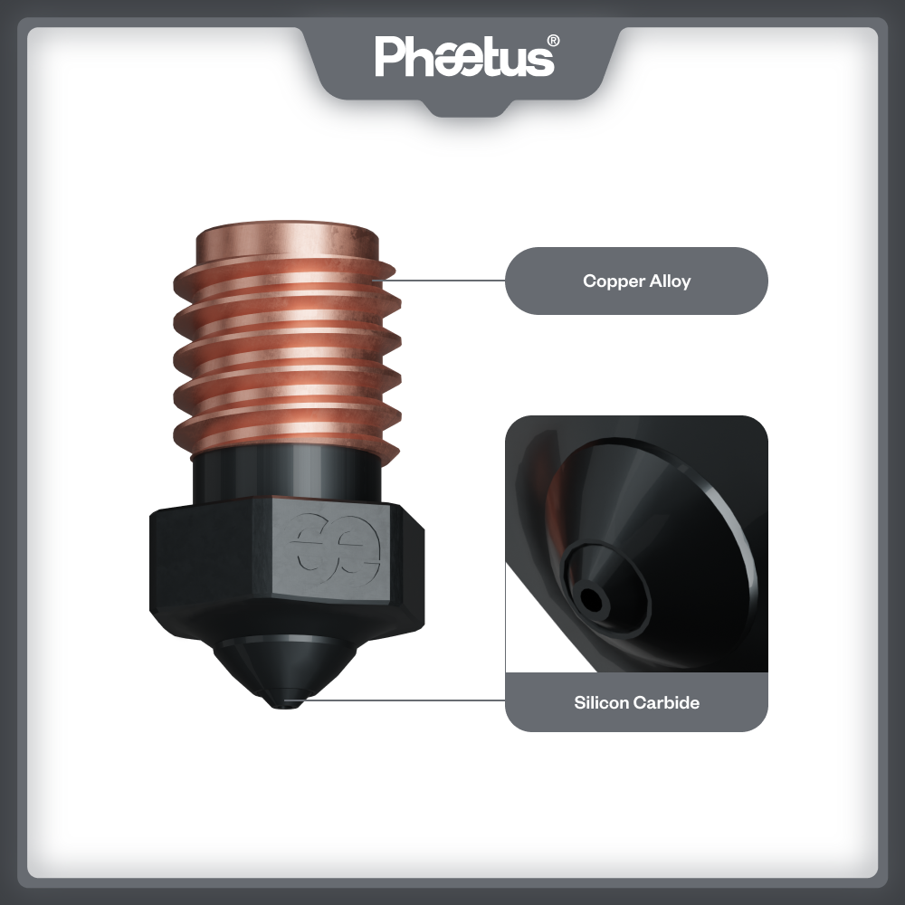 Phaetus Silicon Carbide V6 Noz - 3D Printer Hotend Kit ulasan dan harga