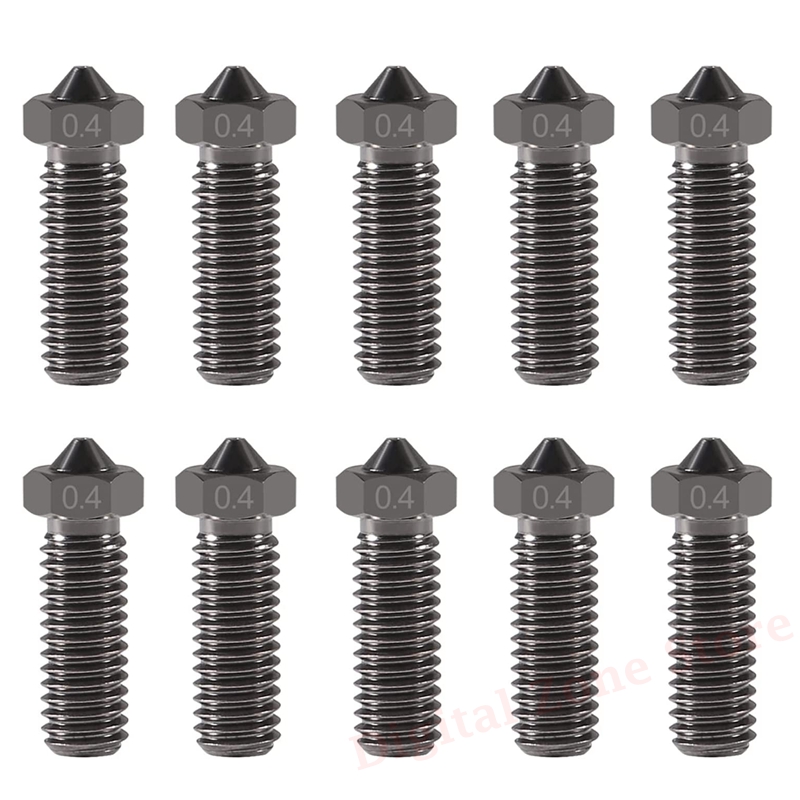 10pcs V6 Hardened Steel Volcan - Nozzle 0.4Mm Hardened ulasan dan harga