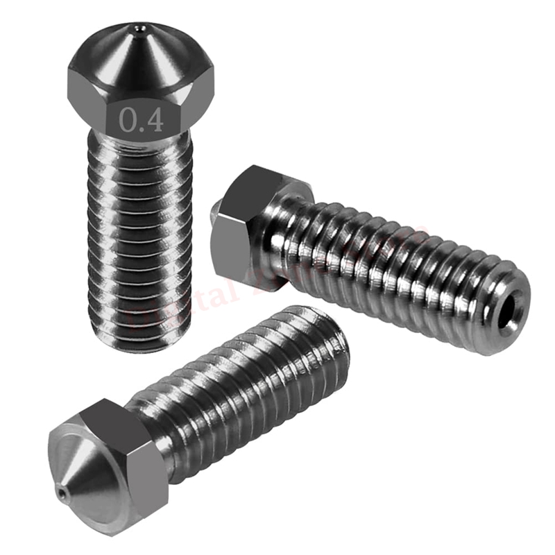 10pcs V6 Hardened Steel Volcan - Nozzle 0.4Mm Hardened ulasan dan harga