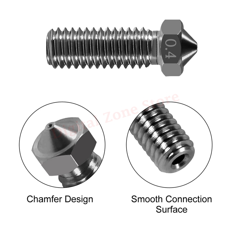 10pcs V6 Hardened Steel Volcan - Nozzle 0.4Mm Hardened ulasan dan harga