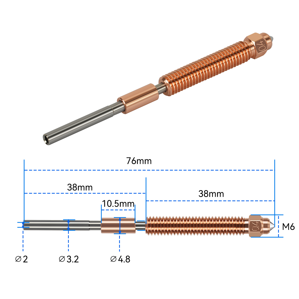 Unicorn Hardened Steel Nozzle  - Nozzle 0.4Mm Hardened ulasan dan harga