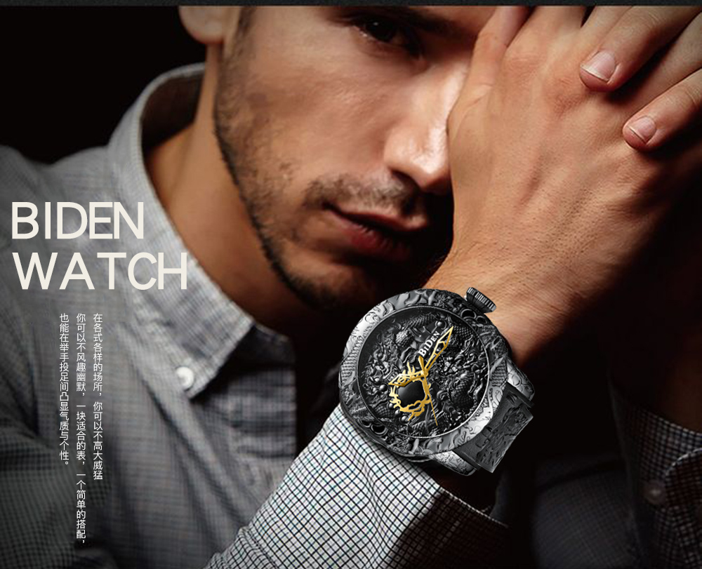 Luxury Gold Dragon Sculpture W - 3D Printing Watch ulasan dan harga