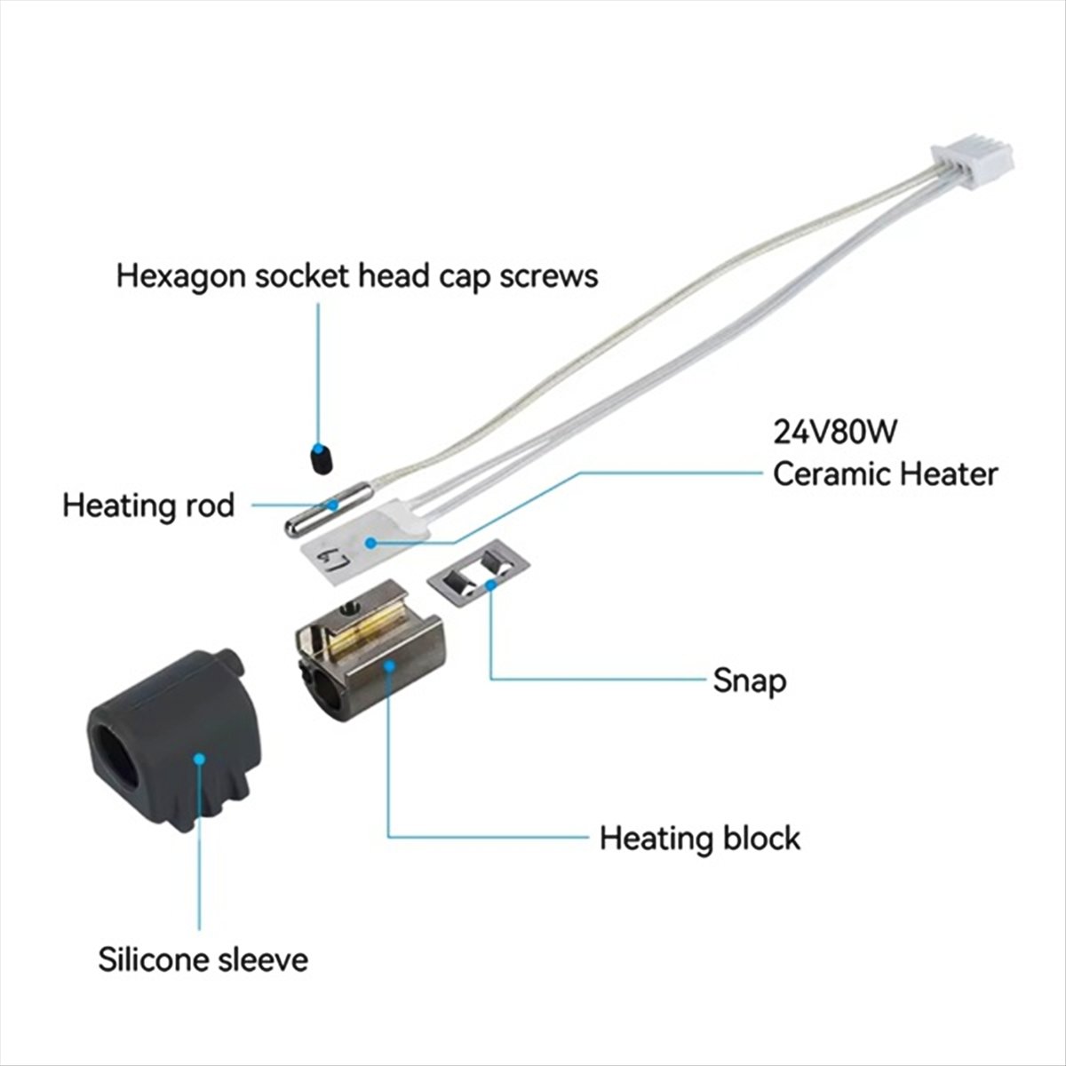 A59E 2Pcs for 3 Max Hotend Ass - 3D Printer Hotend Kit ulasan dan harga