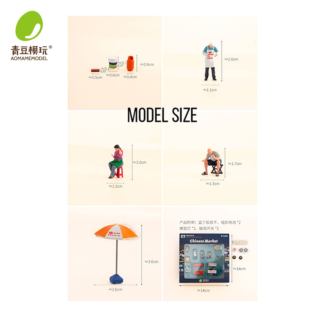 1/64 Night market s Model Kit- - 3D Printing Model Free ulasan dan harga