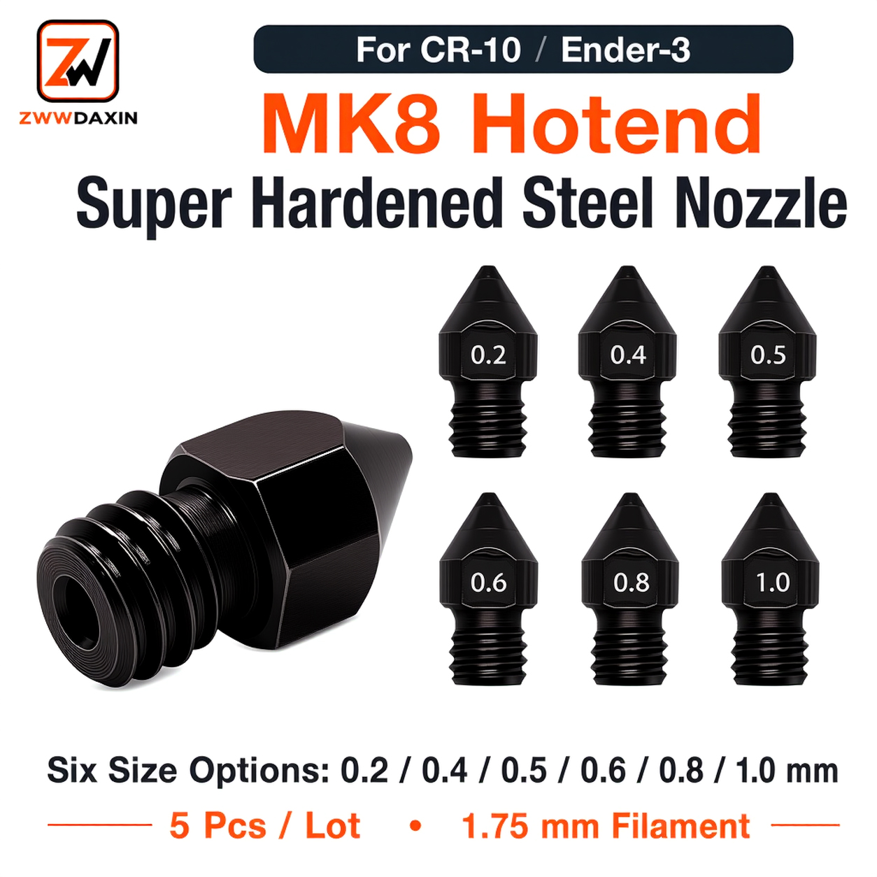 Super Hardened Steel Nozzle MK - 3D Printer Hotend Kit ulasan dan harga