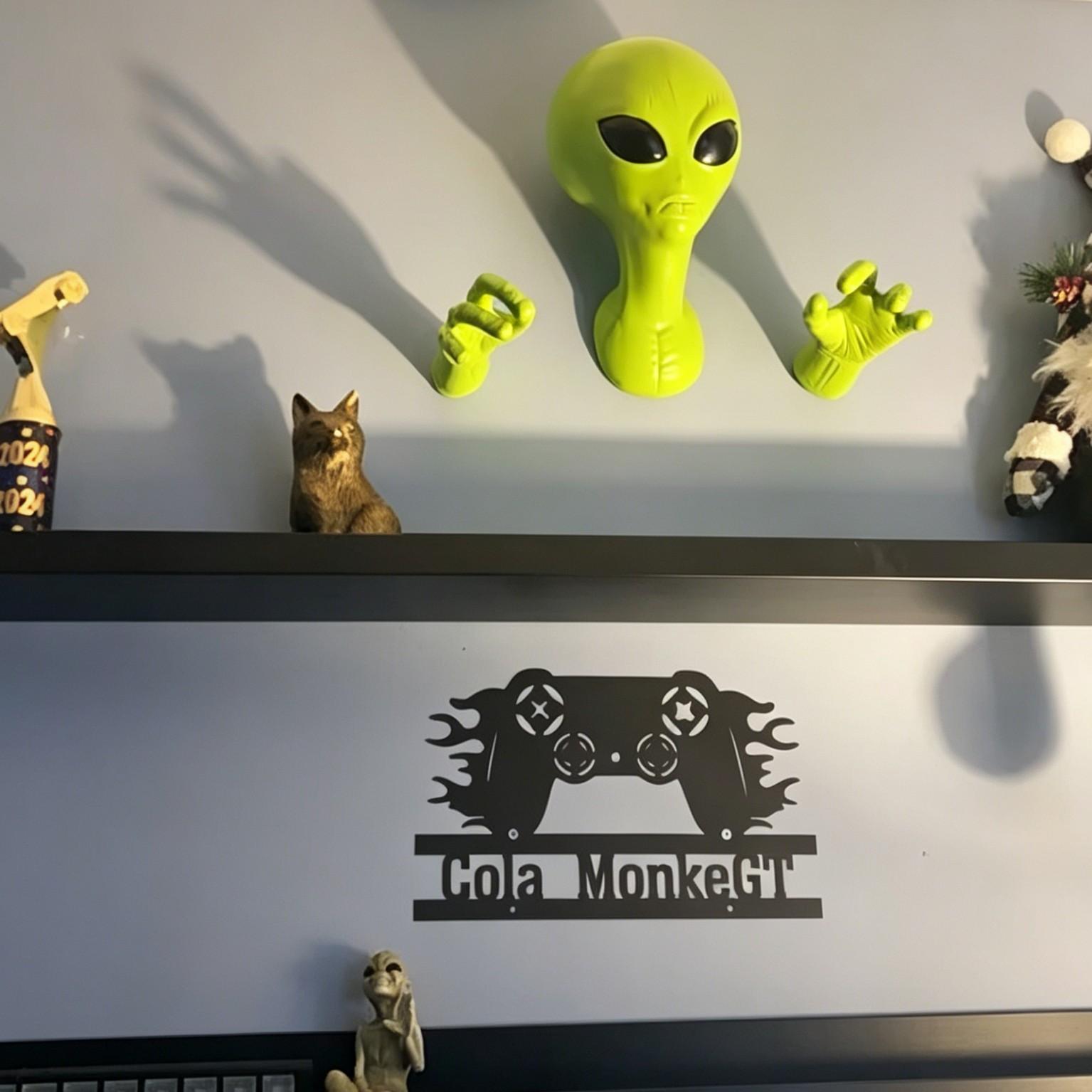 1 Green Alien Pendant, 3D Alie - 3D Printing Objects ulasan dan harga