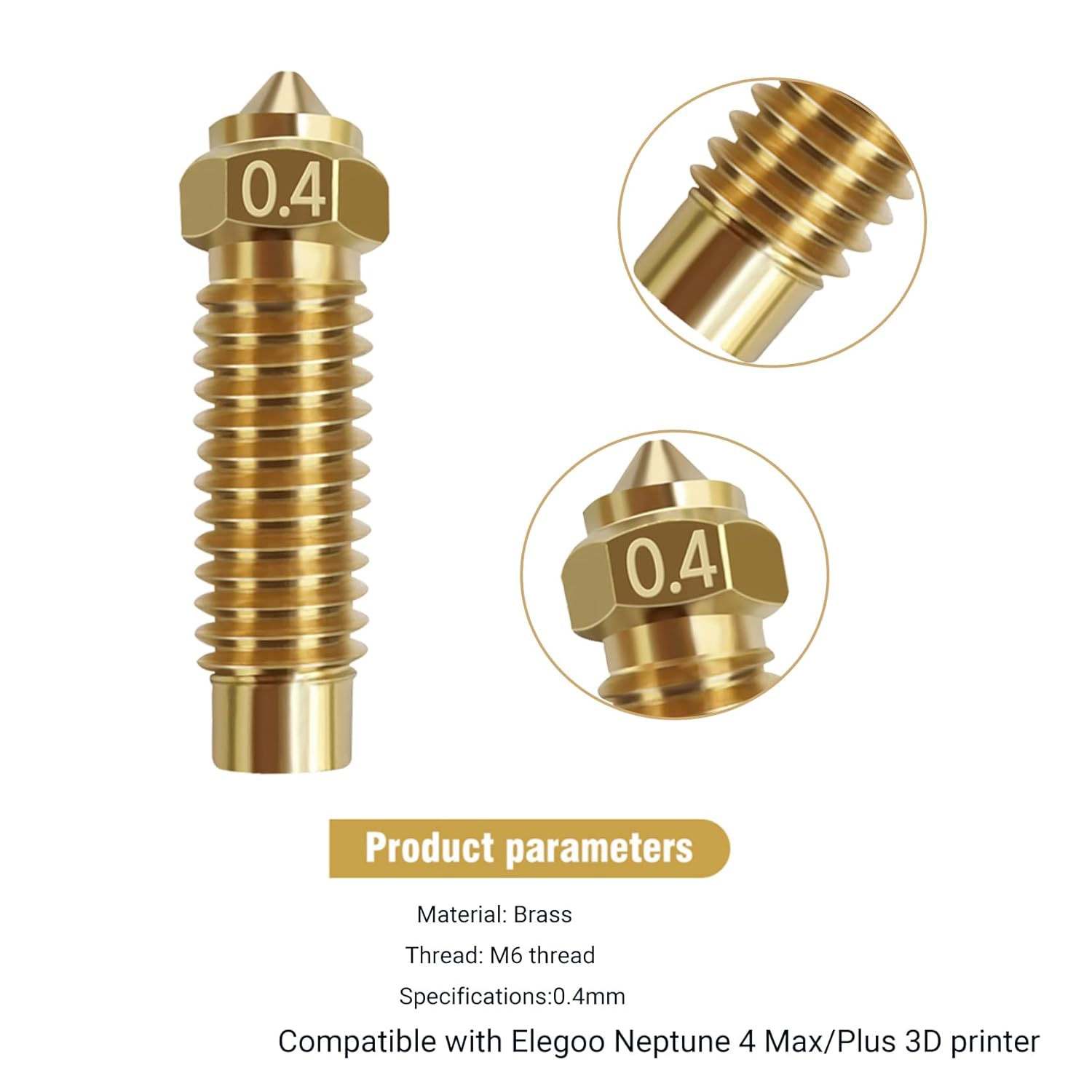 5/10PC Elegoo Neptune 4 Plus/N - 3D Printer Nozzle Brass ulasan dan harga