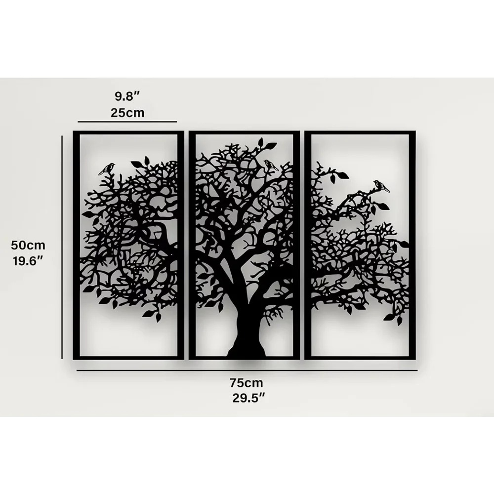 3Pcs Family Tree Metal Wall De - 3D Printing Objects ulasan dan harga