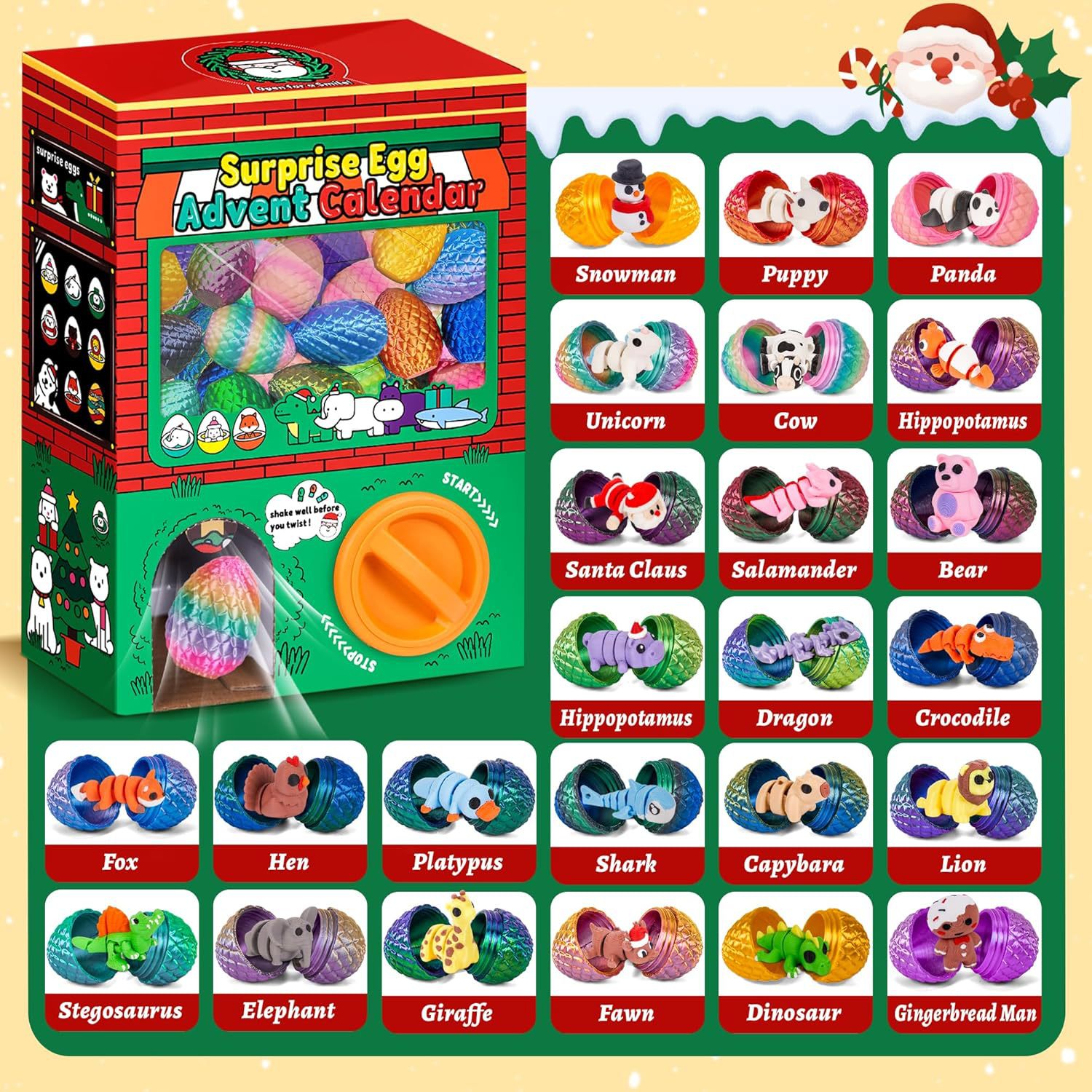 24pcs 3D Printed Surprise Egg  - 3D Printing Model Free ulasan dan harga
